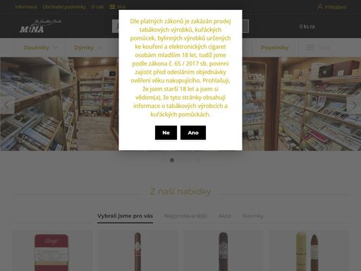 e-shop s doutníky a dýmkami a všemi potřebami k dobrému požitku s dobrým tabákem