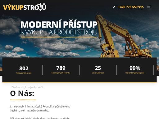 výkup stavebních strojů a další služby