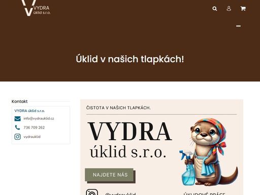 vítejte na stránkách vydra úklid s.r.o.. vítejte na stránkách vydra úklid s.r.o. ¦