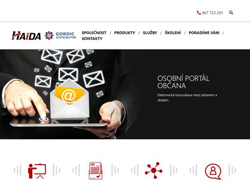 haida jako partner společnosti gordic se specializuje na tvorbu a dodávku erms a drms  softwaru pro státní správu a samosprávu včetně poskytování komplexní podpory uživatelům.