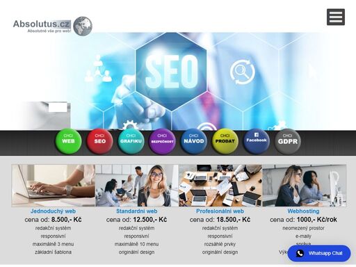 levný web od 5.500,-kč, tvorba webových stránek. jsme nevelká skupina mladých, kreativních, matematicky technických lidí, jež se ale stále interně a externě...