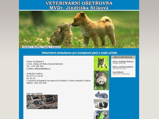 mvdr.jindřiška štiková-odborný veterinární lékař, rtg, chirurgie, interna, čipování, výjezdy. praha 10 strašnice.