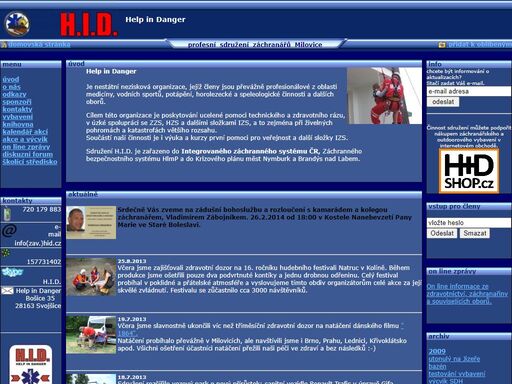 h.i.d. - help in danger - zachranari milovice, kurzy a vyuka prvni pomoci