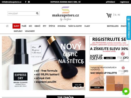 makeupstore.cz je unikátní koncept pro všechny, kteří milují oblast kosmetiky, make-upu a krásy