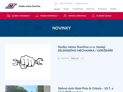 zabýváme se především údržbou a čistotou města slavičína a jeho přilehlých obcí. pečujeme například o veřejnou zeleň, komunikace v létě i v zimě, veřejné osvětlení, dopravní značení, sportoviště a dětská hřiště.
