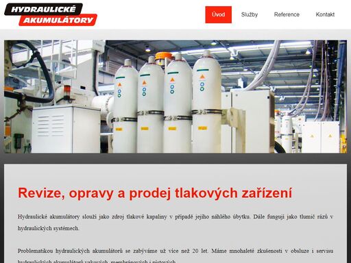 zajišťujeme školení obsluhy tlakových zařízení, prodej hydraulických akumulátorů, revize, opravy i výměnu na počkání.
