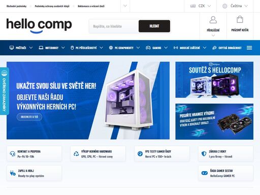 objevte herní pc a komponenty od hellocomp. široká nabídka špičkových sestav gamer, grafických karet, procesorů a základních desek za férové ceny.