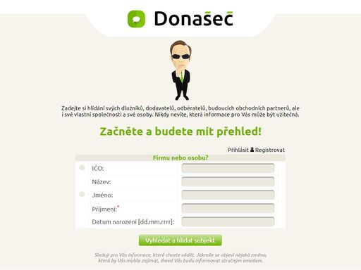 donašeč - hlídání dlužníků, hlídání firem, hlídání insolvence, sledování insolvence
