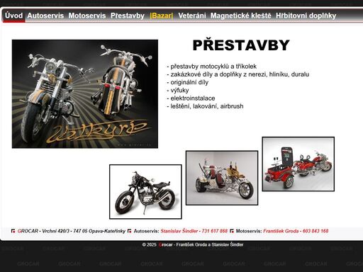 autoservis,pneuservis,motoservis,přestavby motocyklů, honda valkyrie f6c, náhradní díly, doplňky, výroba, leštění, hliníkové díly a doplňky, výfuky, chromovaní, leštění nerezi, airbrusch a lakování, čalounění z kůže, osvětlení led diodami, zvýšení výkonu, seřízení, úpravy, opravy, motory a převodovky, pneu, údržba