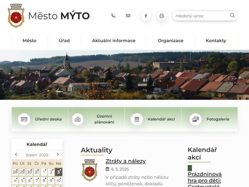 oficiální stránky města mýto