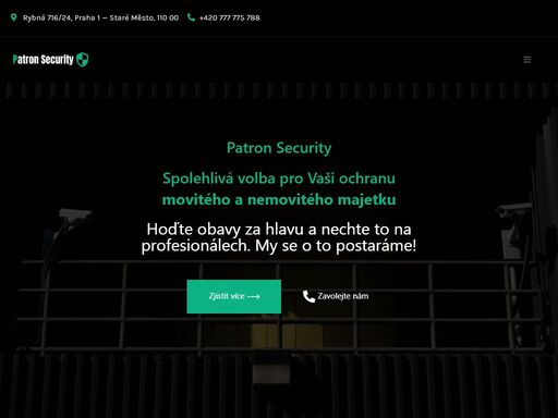 spolehlivá volba pro vaši ochranumovitého a nemovitého majetku. hoďte obavy za hlavu a nechte to na profesionálech. jsme patron security!
