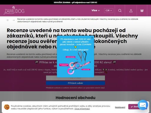 homepage, e-shop zamidog
