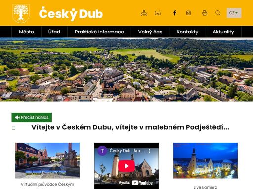 oficiální stránky města český dub