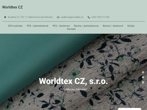 firma worldtex cz s.r.o. byla založena v roce 2004. zabývá se dovozem látek metráže z eu, které lze využít v různých oblastech. jsme velkoobchod s metrovým textilem ve kterém najdete spoustu zajímavých látek.