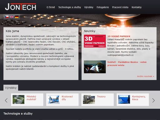 zpracování plechů, laserové řezání, cnc lisování, ohraňování, obrábění i svařování, 2d i 3d řezání vodním paprskem. vlastní výroba pod značkou x-land.