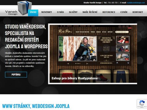 jsme specialisti na joomla webdesign - studio vaněk design, realizovali jsme více jak 90 webových prezentací