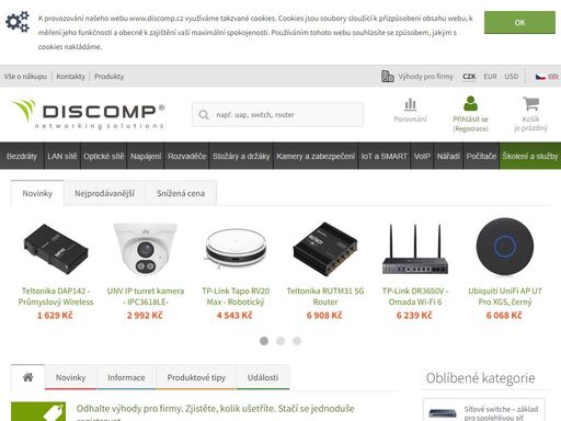 jeden z největších distributorů wifi, prvků pro optické a lan sítě, kamerových systémů, držáků a rozvaděčů ? přes 20 let zkušeností ? tisíce produktů skladem!