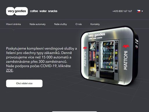 we provide complete vending services and solutions for all types of customers. we daily operate more than 15,000 machines and employ over 300 employees.