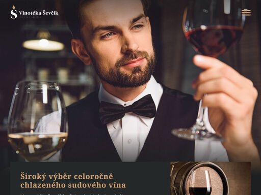 vinotéka ševčík. široký výběr celoročně chlazeného sudového vína.