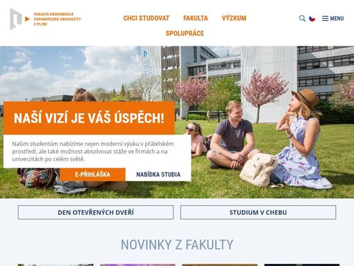 webové stránky ekonomické fakulty západočeské univerzity