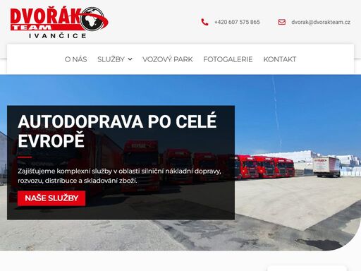 zajišťujeme komplexní služby v oblasti silniční nákladní dopravy, rozvozu, distribuce a skladování zboží. jsme dvořák team ivančice.