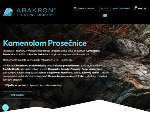 kamenolom prosečnice nedaleko prahy těží kvalitní šedou žulu a provozuje kamenozpracující výrobu. v nabídce najdete klasické žulové výrobky.