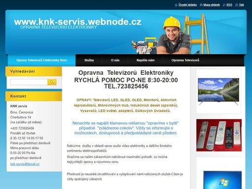 opravna tv televizorů v bytě elektroniky zesilovačů dvd reproduktorů 