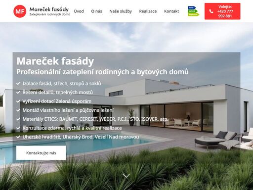 mareček fasády se specializuje na zateplování rodinných domů. zvýšíme energetickou účinnost vašeho bydlení, snížíme náklady na vytápění a zajistíme komfortní domov.