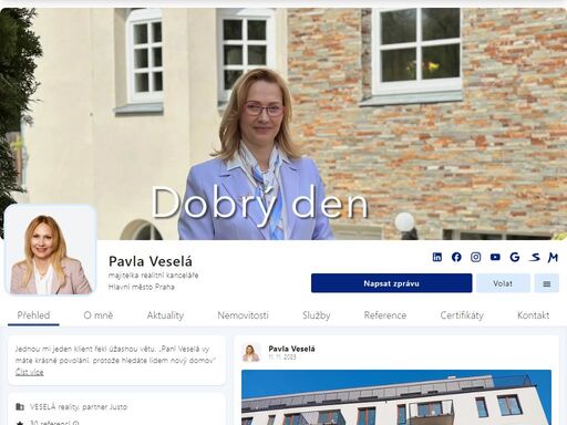 jednou mi jeden klient řekl úžasnou větu. „paní veselá vy máte krásné povolání, protože hledáte lidem nový domov“ 