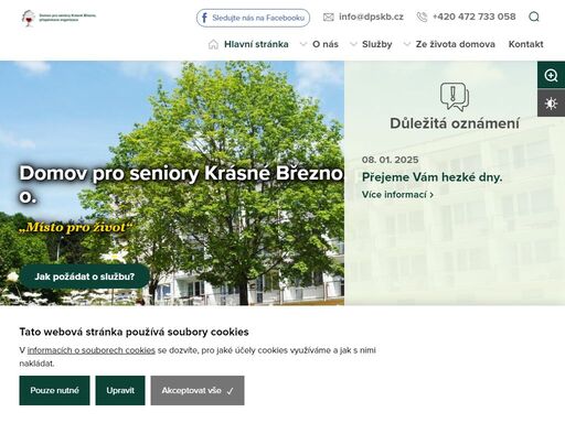 domov podporuje vztahy klienta s rodinou a blízkými osobami a pomáhá klientovi prožívat osobní život.
