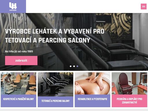 vyrábíme speciální nábytek pro pro kosmetické, masážní a tetovací salony, zdravotnictví, masážní, pedikérská a rehabilitační pracoviště.
