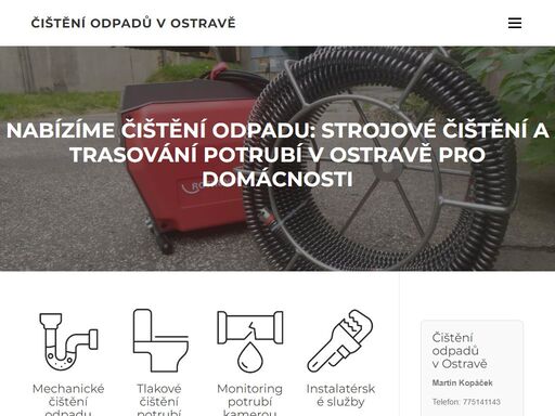 čištění odpadu v ostravě. vyřeším ucpaný záchod nebo neodtékající dřez. využívám nejmodernější techniku pro lokalizaci a řešení závady