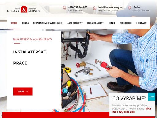 levné opravy praha provádí údržbu nemovitostí, montáže dveří, bytová jádra, instalatérské práce