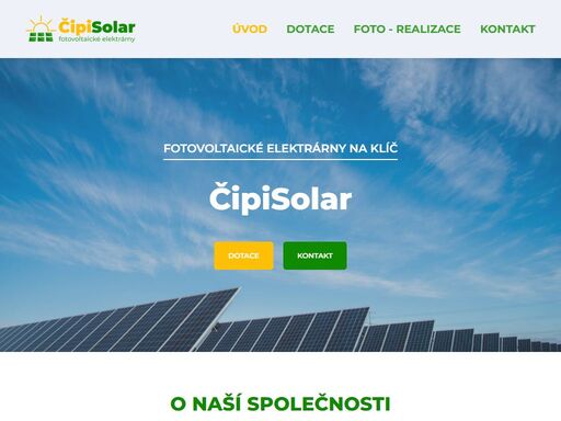 fotovoltaické elektrárny na klíč od společnosti čipisolar. zajistíme veškerou potřebnou komunikaci i dokumentaci, realizujeme instalaci fve a následně vše připojíme do distribuční sítě. bez starostí. na klíč.