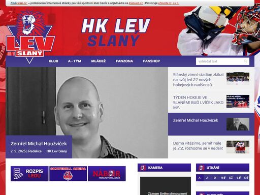 klubový web hk lev slaný
