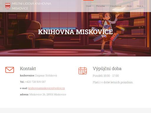 e-mail: knihovnamiskovice@volny.cz