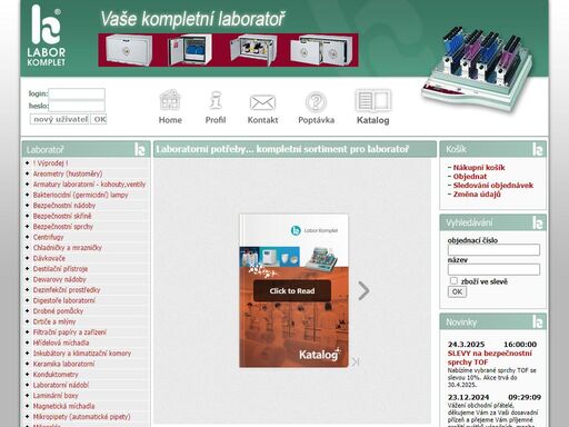 e-shop: laboratorní potřeby, vše pro laboratoř jako laboratorní digestoře, laboratorní nábytek, židle, bezpečnostní skříně a bezpečnostní sprchy, ph metry, konduktometry, laboratorní pece a sušárny. .
