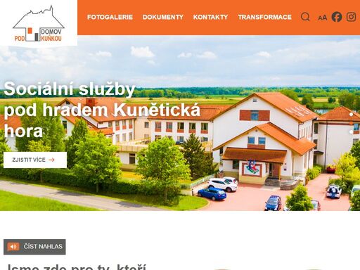 domov pod kuňkou je příspěvkovou organizací pardubického kraje, která poskytuje dvě sociální služby. domovy pro osoby se zdravotním postižením (místo poskytování sociální služby je v rábech) a chráněné bydlení (místa poskytování sociální služby jsou v šesti bytech v pardubicích a ve třech bytech v přelouči)