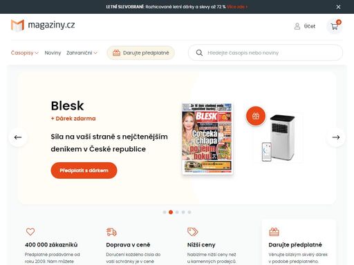 předplatné časopisů se slevou až 75 % a doručováním přímo do schránky. získejte hodnotné dárky k předplatnému zdarma!