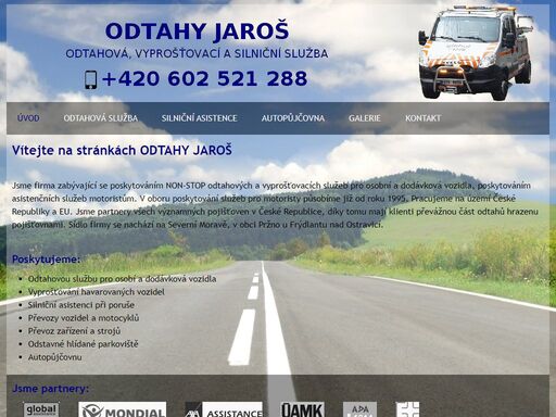 odtahy jaroš | non-stop +420 602 521 288 | autopůjčovna | odtahová služba