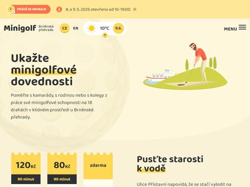 minigolf v brně na přehradě