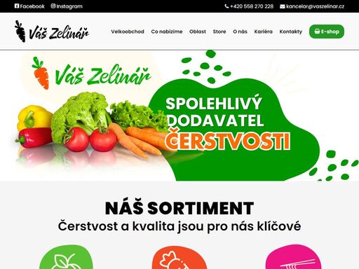 spolehlivý dodavatel čerstvosti.