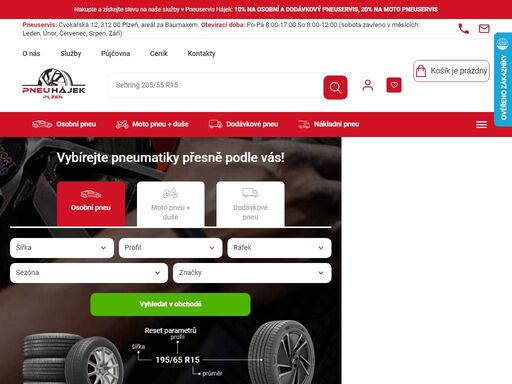 homepage.  
vítejte v pneu hájek – váš partner pro každou cestu
ať už jezdíte na dvou kolech nebo řídíte těžký vůz, u nás najdete vše pro bezpečnou a stylovou jízdu. potřebujete nové pneumatiky? pro osobní auta máme spolehlivé osobní pneu, které zvládnou každou trať. milovníci rychlosti ocení, že v naší nabídce…