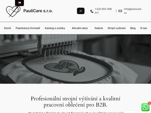 nabízíme kvalitní strojní vyšívání log a jmen, firemní a pracovní oblečení, laserové gravírování a ručně šité kožené doplňky.