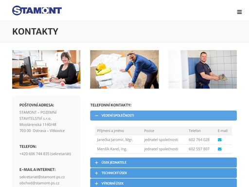 stamont – pozemní stavitelství s.r.o. je stavební společnost s více jak dvacetiletými zkušenostmi v oblasti občanských, průmyslových a inženýrských staveb.