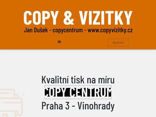 copy centrum copy & vizitky | praha 3 - vinohrady | rychlý a kvalitní digitální tisk, kopírování, vizitky, razítka, diplomové práce, roll-upy.