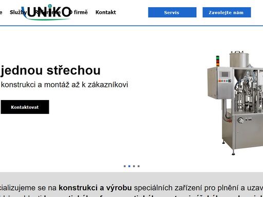 specializujeme se na konstrukci a výrobu speciálních zařízení pro plnění a uzavírání výrobků v oblasti kosmetického, farmaceutického, potravinářského a chemického průmyslu.