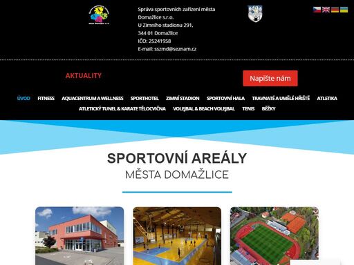 plavecký bazén 25 m, aquacentrum, aquapark s tobogánem, wellness bazén, bazén se slanou vodou, kuželna a bowling, finská sauna, parní sauna, fitness sál, posilovna, sporthotel