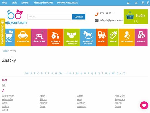 největší obchod s dětským zbožím v čr. prodej dětských kočárků, autosedaček, dětského nábytku a jiných potřeb pro děti.