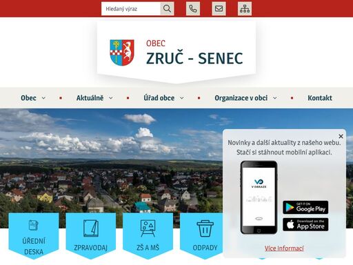 oficiální stránky obce zruč-senec